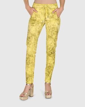 Alembika NWT in Poly ICONIC STRETCH JEANS, CITRON Size 4 (12-14)